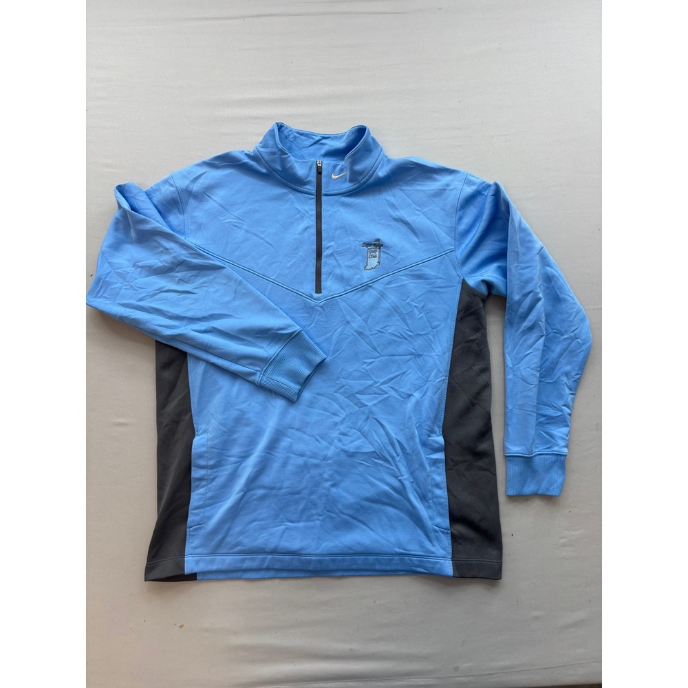Nike Golf Therma-FIT Quarter Zip Pullover Blue Mens Large Sugar Ridge Golf Club